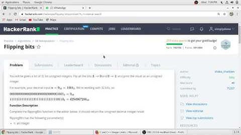 Flipping bits Hacker Rank Solution in C Programming
