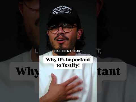 Why it’s important to testify!