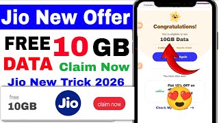 Jio FREE 10GB data offer today | How to get free 10GB data on Jio | Jio free data trick | MyJio app screenshot 1