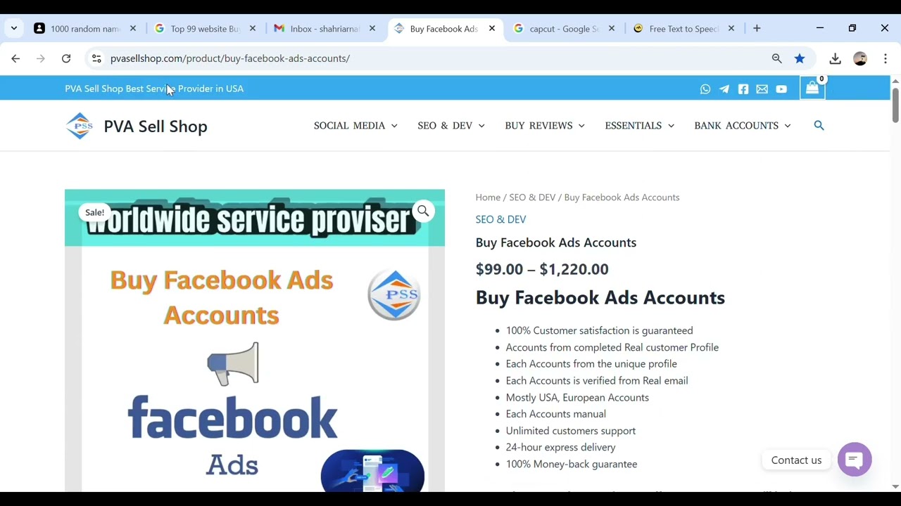 Best Website Buy Facebook Ads Accounts in USA