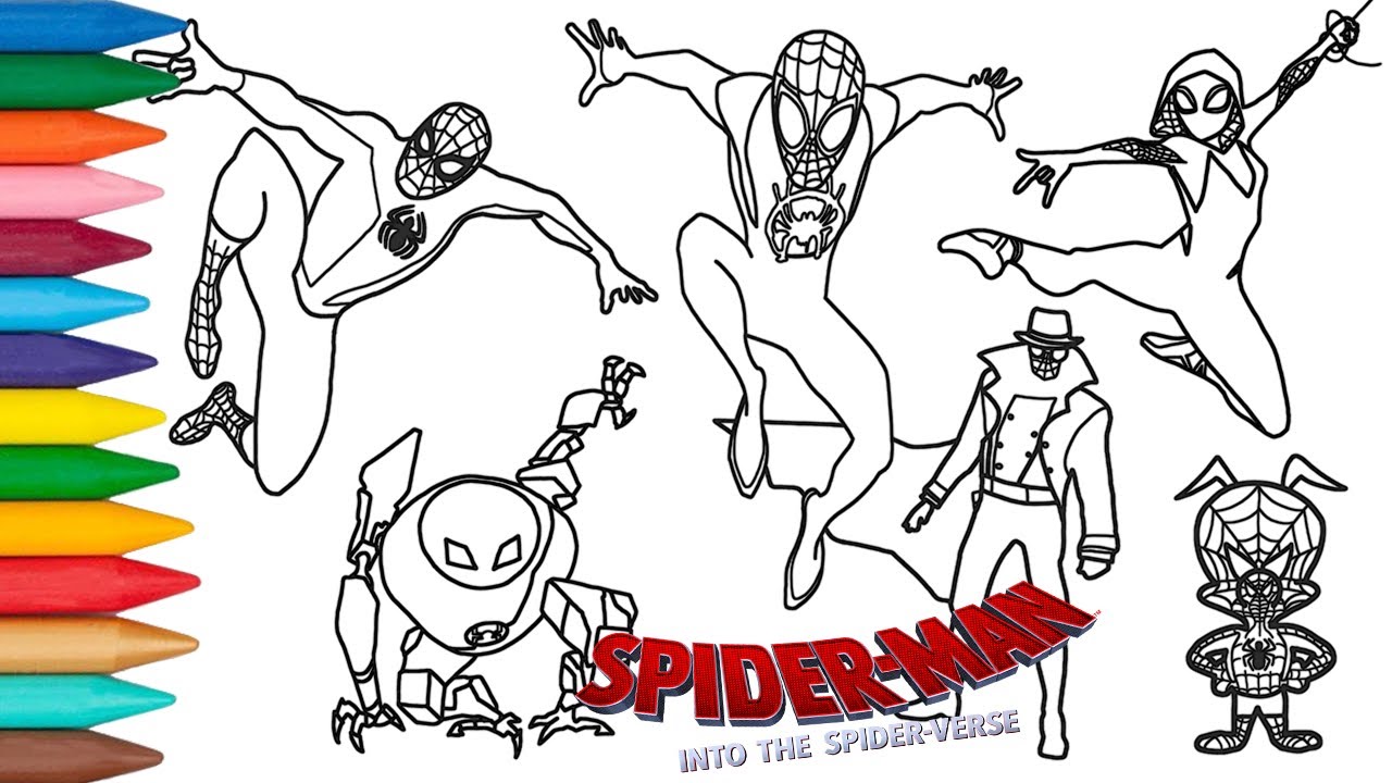 Coloring Pages Of Spider Man Into The Spider Verse Spider Man Into Coloring Pages Of Spider Man Into The Spider Verse Spider Man Into