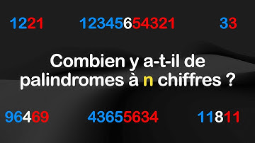 Combien y a-t-il de palindromes à n chiffres ?