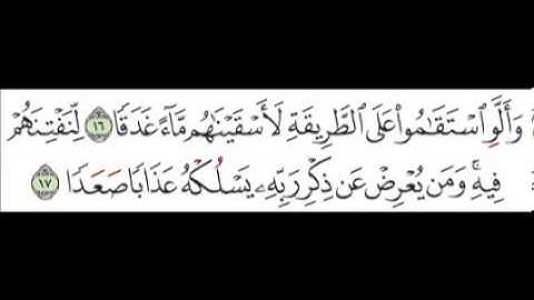 سورة الجن الاية16 17