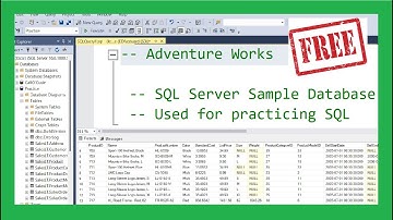 Free practice database for SQL Server (AdventureWorks)