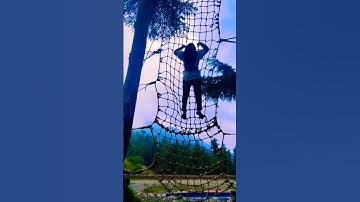 Commando Net Climbing at Kufri, Shimla above 2200m Sea Level #shorts#youtubeshorts