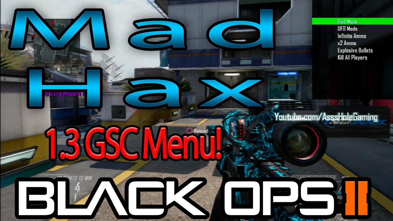 ActiveModder: [BO2] Mad Hax 1.3 Compact style GSC Mod Menu (1.18)