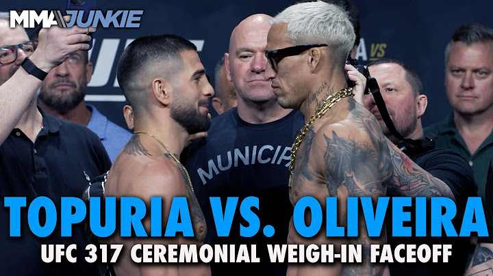 Ilia Topuria vs. Charles Oliveira final faceoff for UFC 317 vacant title bout