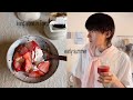 도쿄의 평범한 초여름 일상 브이로그 (설탕 에스테틱 多. 오렌지 크림 치킨. 룩북 촬영. 떡꼬치 만들기. 댓글 읽기)