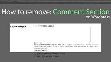Remove Comments on Certain Pages - Wordpress