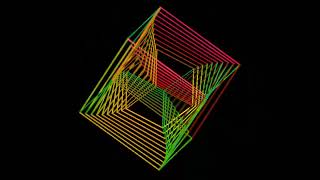 Abstract Rotating Multiple Wireframe Boxes - Blender Animation - UPDATED