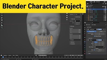 Make teeth | #38 Blender 3d character modeling | head retopology