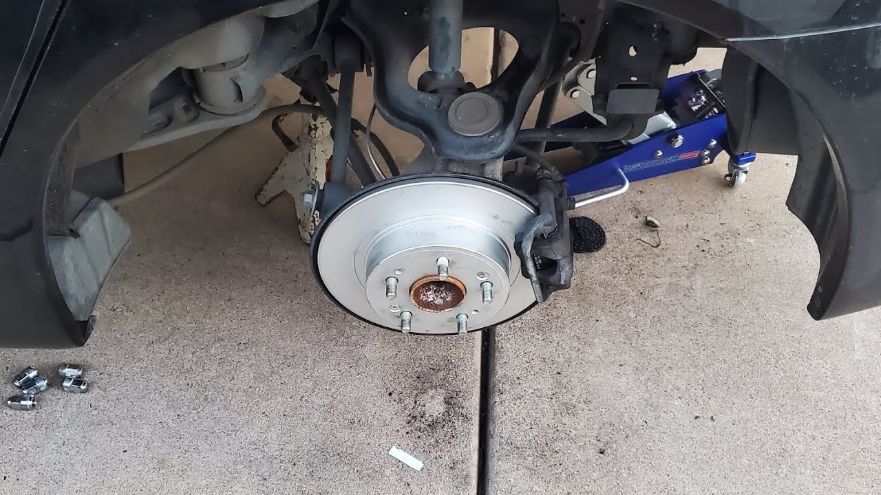 Acura TSX rear brake pads and rotor R/R