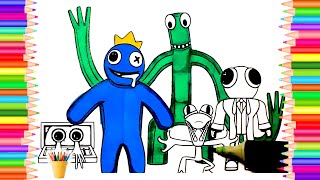 RAINBOW FRIENDS COLORING PAGE   How to color Rainbow Friends