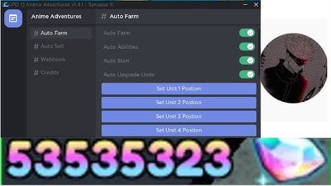 roblox Anime Adventures Hack Script GUI: Auto Farm, Infinite Gems, ...
