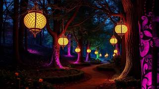 Healing Sine Waves for Evening Relaxation | Glowing Lotus in Shadows