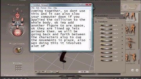 Step By Step Collision Animating in Poser 7 tutorial #1