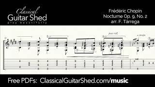 Thumbnail for Chopin: Nocturno Op. 9 No. 2 - Free Classical Guitar Sheet Music