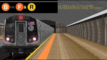 OpenBVE Special: B Train To Forest Hills-71 Avenue Via Queens Blvd Local/63 Street (R160B Siemens)