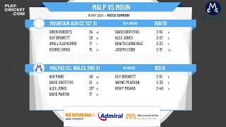 Malpas CC, Wales 2nd XI  v Mountain Ash CC 1st XI