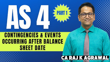 Accounting Standard 4 | Contingencies & Events Occurring after Balance Sheet Date | Accounting