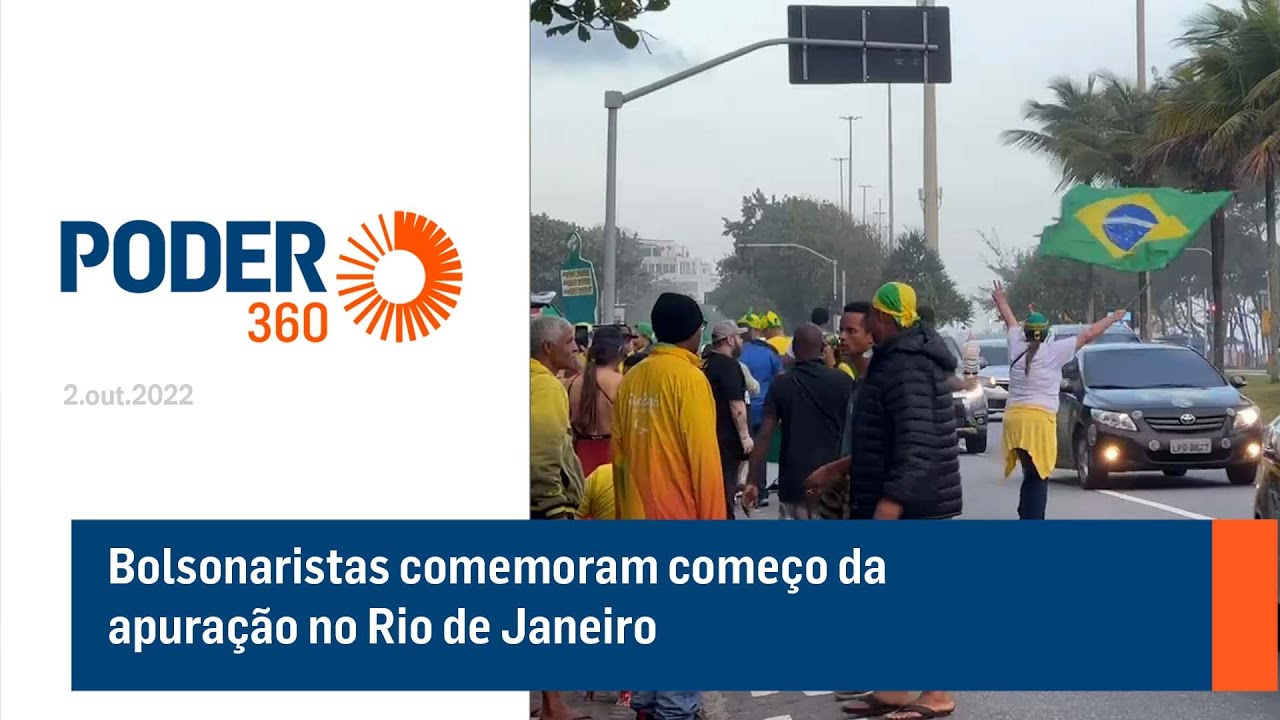 Bolsonaristas comemoram começo da apuração no Rio de Janeiro