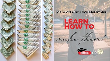 DIY | 3 Different Flat Graduation Money Leis | New Flat Chain Style Leis | Easy Graduation Cords