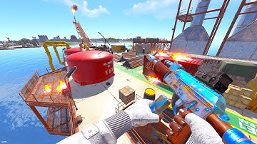 Solo Speedrunning a Raid Defence on 800 Pop - Rust