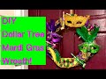 Dollar Tree Mardi Gras Wreath!!!!