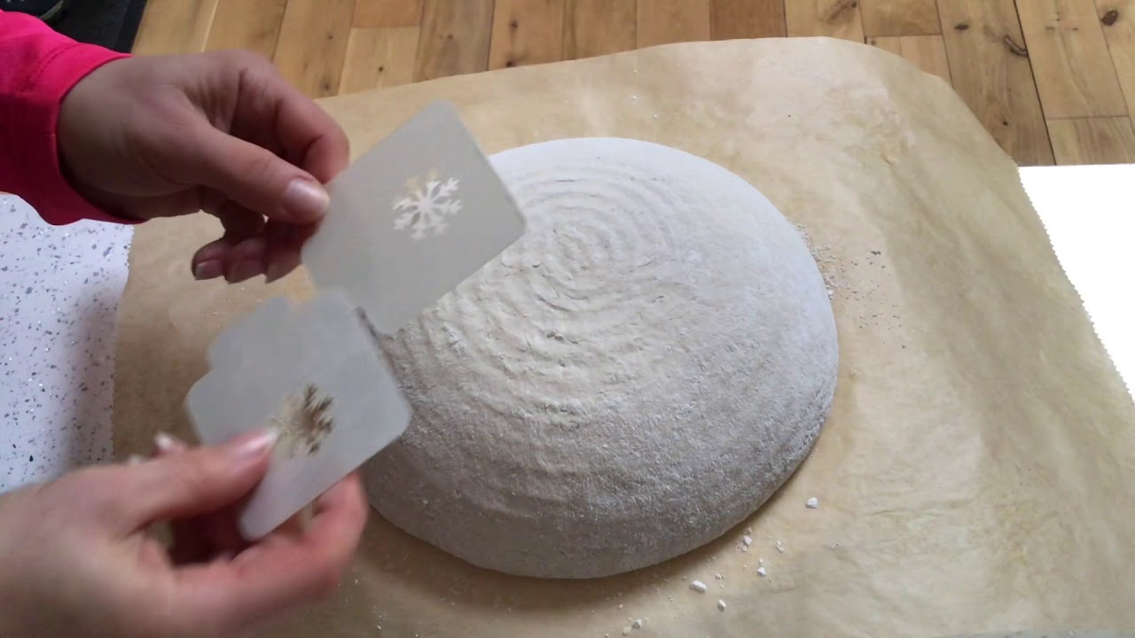 Baking Bread with Stencils for a Crust Treatment 