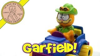 GARFIELD on Motorcycle ODIE in Sidecar McDonalds Toy 1988 Set of 2 