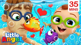 Swimming At The Lake + More Little Angel Kids Songs \& Nursery Rhymes