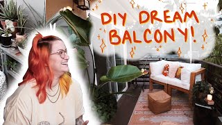 DIY Outdoor Balcony/ Patio Makeover 2020 | Making Chairs &amp; Birch Poles