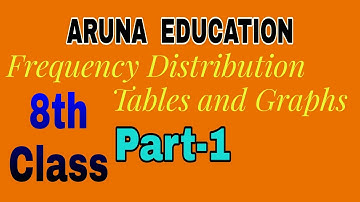 8th Class Frequency Distribution Tables and Graphs Chapter7 Part-1||BY ARUNA EDUCATION