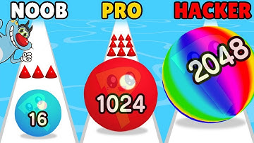 NOOB vs PRO vs HACKER in Ball Run 2048 oggy with jack Gameplay TaimoorOP