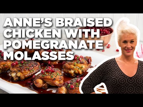 Anne Burrell's Braised Chicken Thighs with Pomegranate Molasses | Food Network