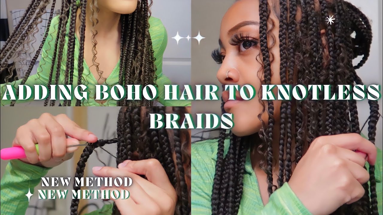 How to get Curly End: Boho Knotless Edition #braidtutorial #braidtutor, Bohemian Knotless Braids