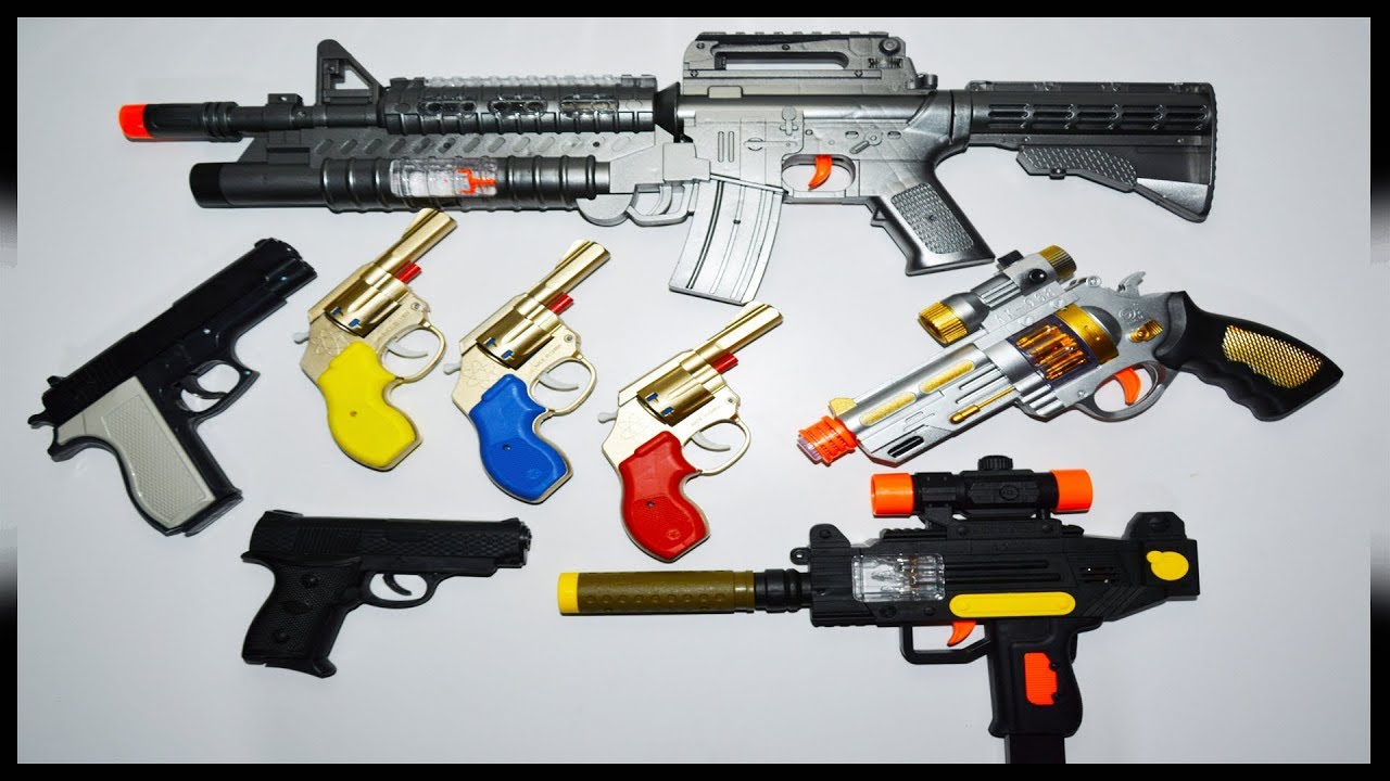 Kapsüllü Boncuklu Tabancalar Pilli ışıklı Silahlar Guns Toys Sam