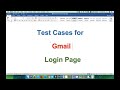 Test Cases for Gmail Login Page