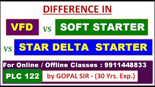 DIFFERANCE IN VFD / SOFT STARTER & STAR DELTA STARTER IN HINDI BY GOPAL SIR | P122 screenshot 5