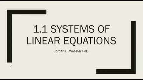 1.1 Systems of linear equations and augmented matrices