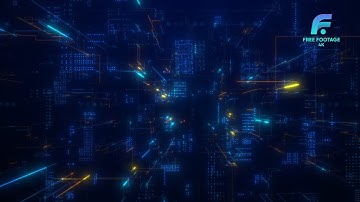 Digital data network space | 4K Footage