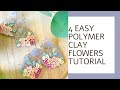How To Make Polymer Clay 3D Flowers | Easy No Mold Beginner Floral Earrings Tutorial
