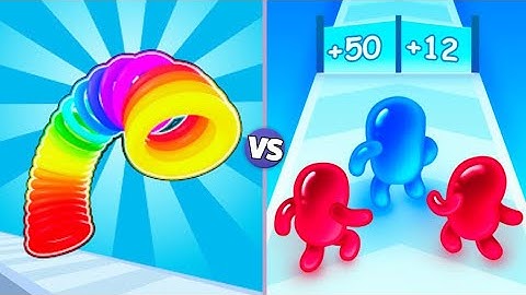 Slinky Hop Vs Join Blob Clash 3D | All Levels Speed Run,Gameplay”Android,iOS