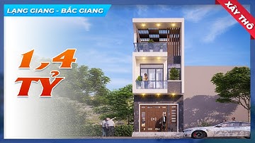 Giải Pháp Thiết Kế Nhà Ống 3 Tầng Mặt Tiền 5m Xây Thô 1,4 TỶ Tại Huyện Lạng Giang Tỉnh Bắc Giang