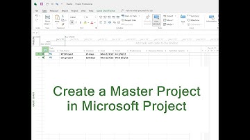 How to Create a Master Project in Microsoft Project