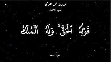 ما تيسر من سورة الانعام بصوت القارئ الشيخ محمد الشوكي  صوت نفي وهادئ