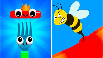 Fork N Sausage Vs Help Me Tricky 🌻☀️🐝 Hard Levels Challenge Walkthrough Gameplay OB5937