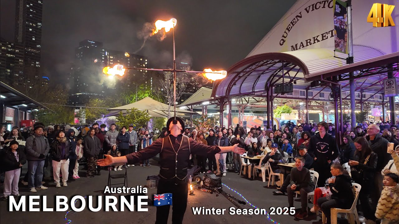 Melbourne Australia, Queen Victoria Market Winter Night Market 2025