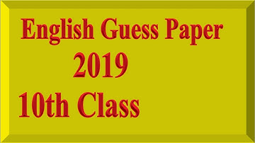 10th class English guess papers-Maths and Mind