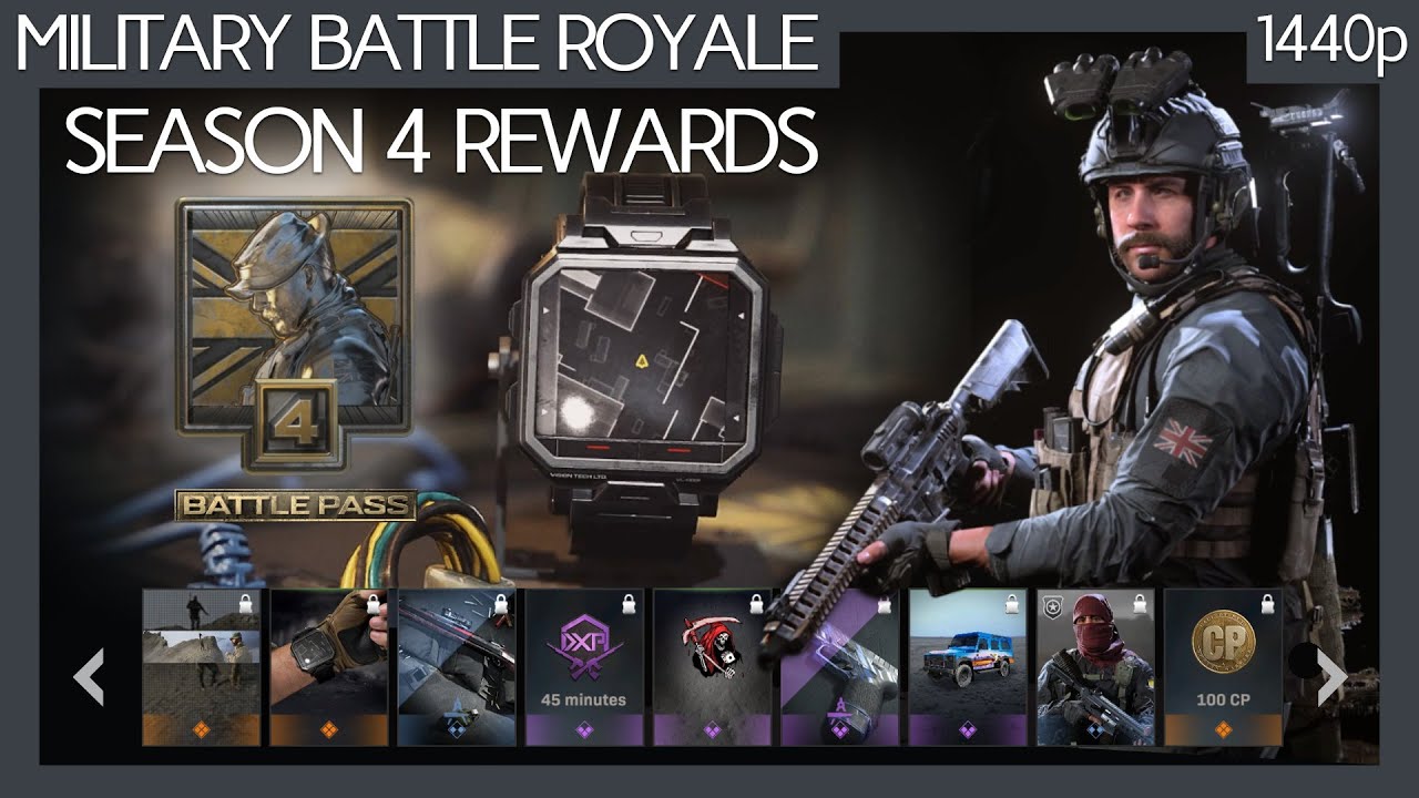 Call of Duty: Warzone Season 4 All Battle Pass Rewards (No commentary) 1440p